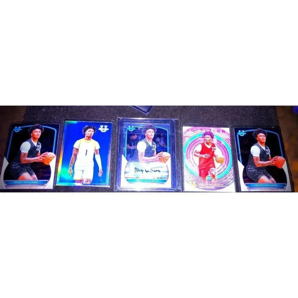 Mikey Williams 2022-23 Bowman U/Chrome/Inception RC Parallel Auto Lot (5)